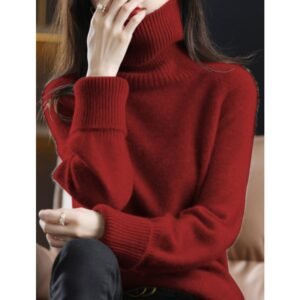 Sweater — Tall Ribbed Turtleneck — front view